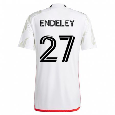 Kandiny Mujer Camiseta Herbert Endeley #27 Blanco 2ª Equipación 2023/24 La Camisa Chile
