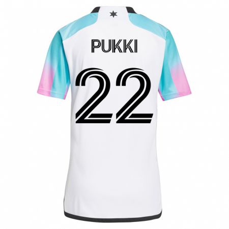 Kandiny Mujer Camiseta Teemu Pukki #22 Blanco 2ª Equipación 2023/24 La Camisa Chile