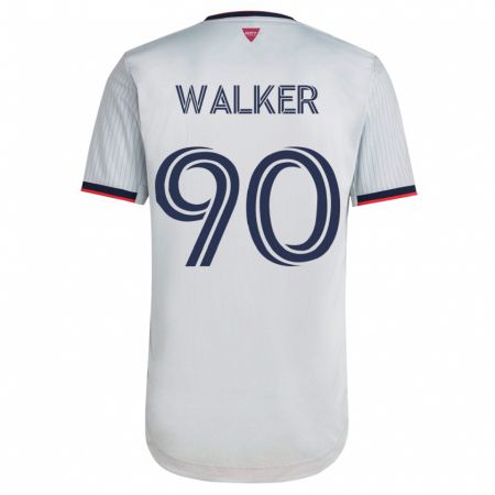 Kandiny Mujer Camiseta Eric Walker #90 Blanco 2ª Equipación 2023/24 La Camisa Chile