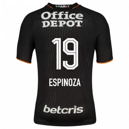 Kandiny Mujer Camiseta Giselle Espinoza #19 Negro 2ª Equipación 2023/24 La Camisa Chile