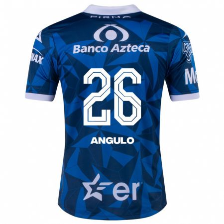 Kandiny Mujer Camiseta Brayan Angulo #26 Azul 2ª Equipación 2023/24 La Camisa Chile