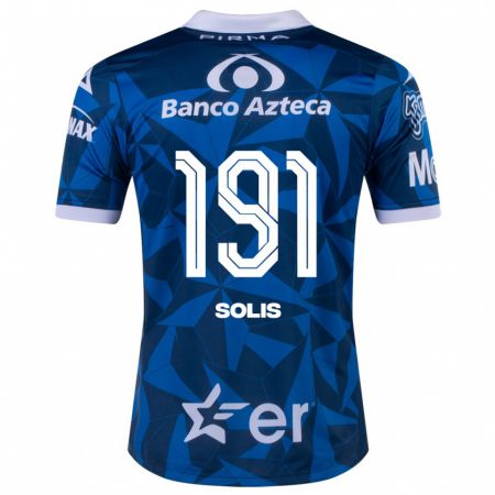 Kandiny Mujer Camiseta César Solís #191 Azul 2ª Equipación 2023/24 La Camisa Chile