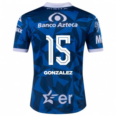 Kandiny Mujer Camiseta Jaqueline González #15 Azul 2ª Equipación 2023/24 La Camisa Chile