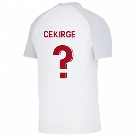 Kandiny Mujer Camiseta Yasin Cekirge #0 Blanco 2ª Equipación 2023/24 La Camisa Chile