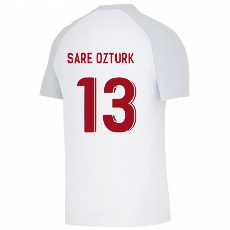 Kandiny Mujer Camiseta Fatma Sare Öztürk #13 Blanco 2ª Equipación 2023/24 La Camisa Chile