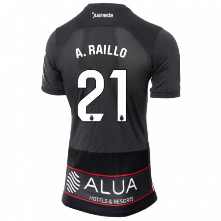 Kandiny Mujer Camiseta Antonio Raíllo #21 Negro 2ª Equipación 2023/24 La Camisa Chile