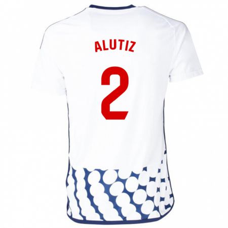 Kandiny Mujer Camiseta Hodei Alutiz #2 Blanco 2ª Equipación 2023/24 La Camisa Chile