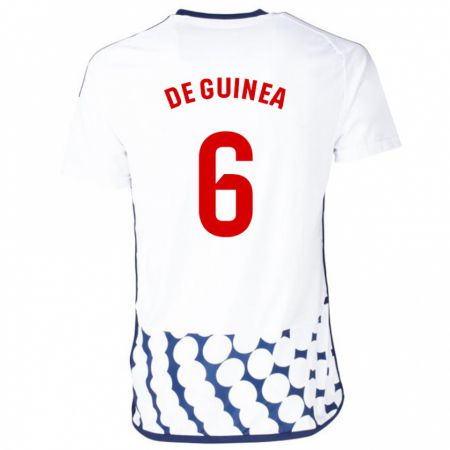 Kandiny Mujer Camiseta Asier Ortiz De Guinea #6 Blanco 2ª Equipación 2023/24 La Camisa Chile