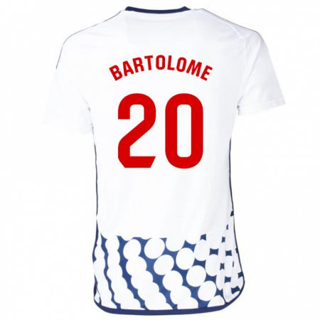 Kandiny Mujer Camiseta Diego Bartolomé #20 Blanco 2ª Equipación 2023/24 La Camisa Chile