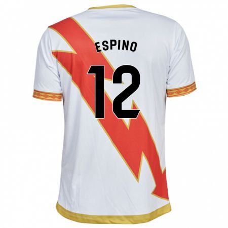 Kandiny Niño Camiseta Alfonso Espino #12 Blanco 1ª Equipación 2023/24 La Camisa Chile