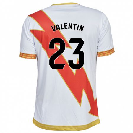 Kandiny Niño Camiseta Óscar Valentín #23 Blanco 1ª Equipación 2023/24 La Camisa Chile