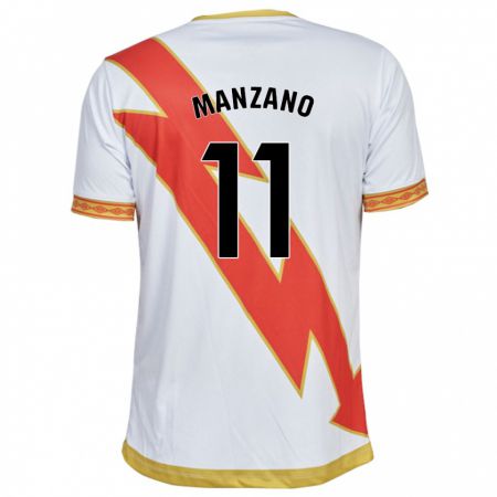 Kandiny Niño Camiseta Sergio Manzano #11 Blanco 1ª Equipación 2023/24 La Camisa Chile