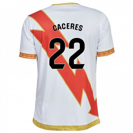 Kandiny Niño Camiseta Daniel Cáceres #22 Blanco 1ª Equipación 2023/24 La Camisa Chile