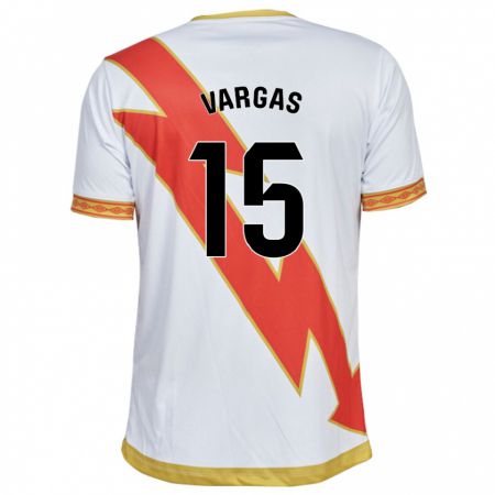 Kandiny Niño Camiseta Rosario Vargas Sarasqueta #15 Blanco 1ª Equipación 2023/24 La Camisa Chile