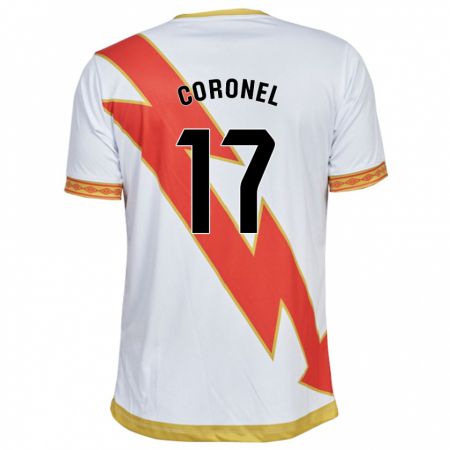 Kandiny Niño Camiseta Mariela Del Carmen Coronel #17 Blanco 1ª Equipación 2023/24 La Camisa Chile