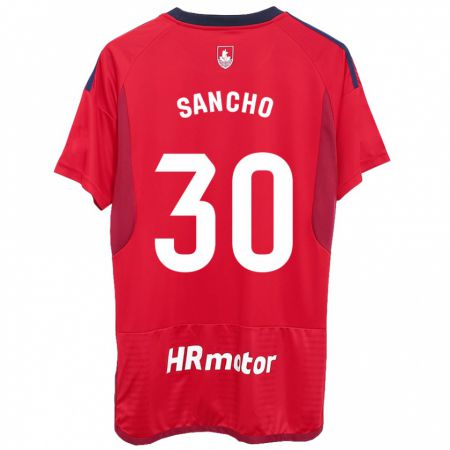 Kandiny Niño Camiseta Dani Sancho #30 Rojo 1ª Equipación 2023/24 La Camisa Chile