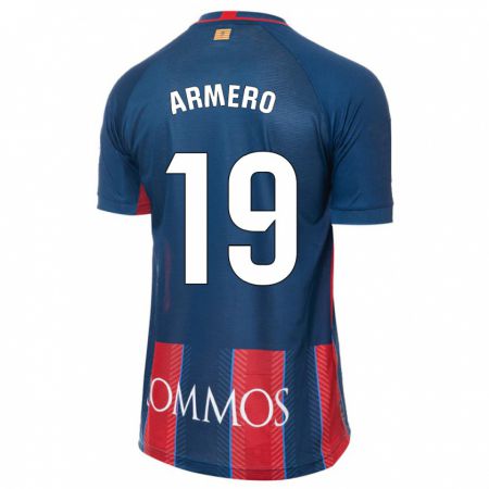 Kandiny Niño Camiseta Sergi Armero #19 Armada 1ª Equipación 2023/24 La Camisa Chile