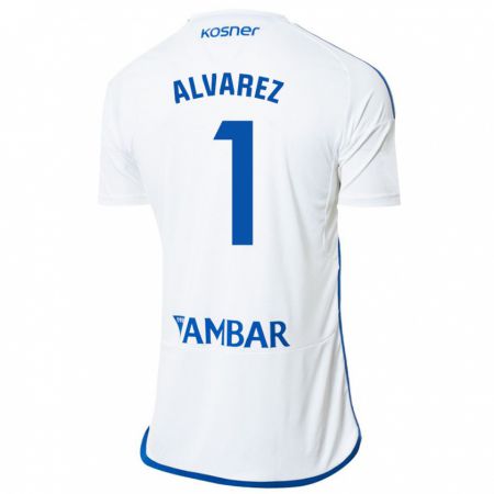 Kandiny Niño Camiseta Cristian Álvarez #1 Blanco 1ª Equipación 2023/24 La Camisa Chile