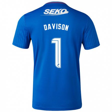 Kandiny Niño Camiseta Hannah Davison #1 Azul 1ª Equipación 2023/24 La Camisa Chile