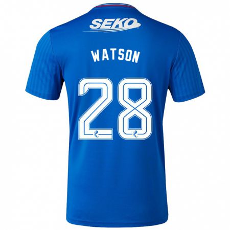 Kandiny Niño Camiseta Emma Watson #28 Azul 1ª Equipación 2023/24 La Camisa Chile