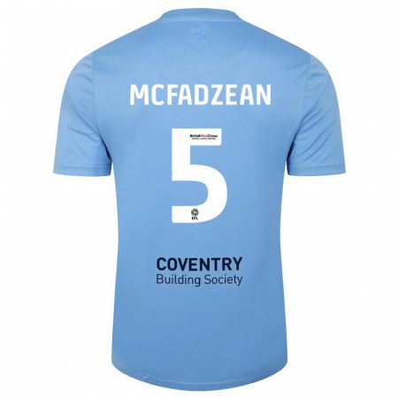 Kandiny Niño Camiseta Kyle Mcfadzean #5 Cielo Azul 1ª Equipación 2023/24 La Camisa Chile