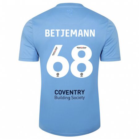 Kandiny Niño Camiseta Elliot Betjemann #68 Cielo Azul 1ª Equipación 2023/24 La Camisa Chile