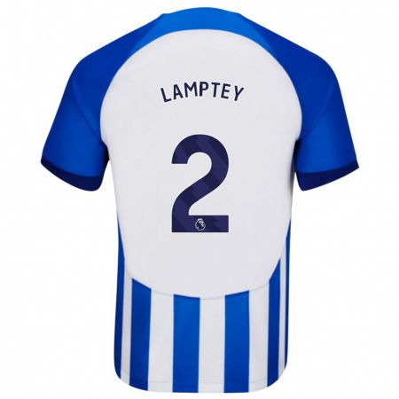 Kandiny Niño Camiseta Tariq Lamptey #2 Azul 1ª Equipación 2023/24 La Camisa Chile