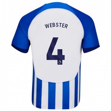 Kandiny Niño Camiseta Adam Webster #4 Azul 1ª Equipación 2023/24 La Camisa Chile