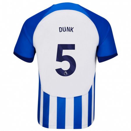 Kandiny Niño Camiseta Lewis Dunk #5 Azul 1ª Equipación 2023/24 La Camisa Chile