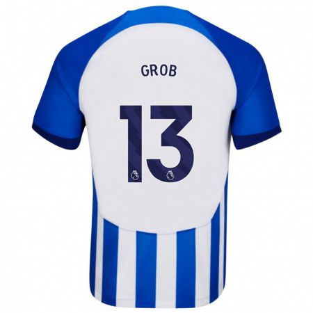 Kandiny Niño Camiseta Pascal Groß #13 Azul 1ª Equipación 2023/24 La Camisa Chile