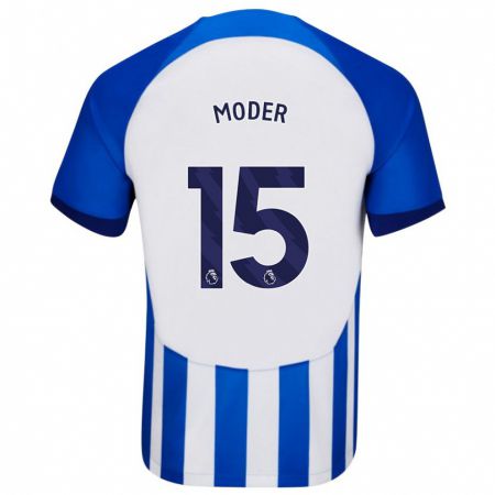 Kandiny Niño Camiseta Jakub Moder #15 Azul 1ª Equipación 2023/24 La Camisa Chile