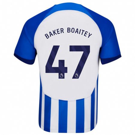 Kandiny Niño Camiseta Benicio Baker-Boaitey #47 Azul 1ª Equipación 2023/24 La Camisa Chile