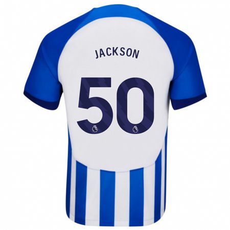 Kandiny Niño Camiseta Ben Jackson #50 Azul 1ª Equipación 2023/24 La Camisa Chile