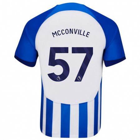 Kandiny Niño Camiseta Ruairi Mcconville #57 Azul 1ª Equipación 2023/24 La Camisa Chile