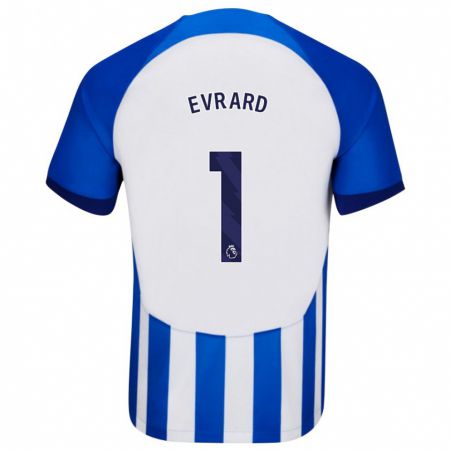 Kandiny Niño Camiseta Nicky Evrard #1 Azul 1ª Equipación 2023/24 La Camisa Chile