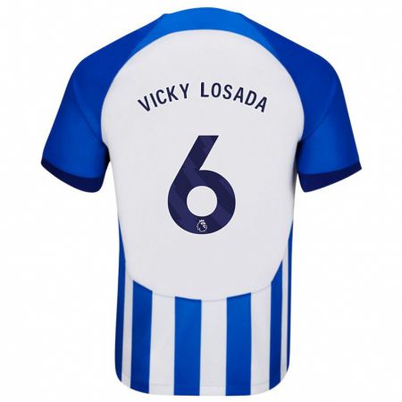 Kandiny Niño Camiseta María Victoria Losada Gómez #6 Azul 1ª Equipación 2023/24 La Camisa Chile