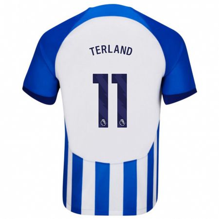 Kandiny Niño Camiseta Elisabeth Terland #11 Azul 1ª Equipación 2023/24 La Camisa Chile