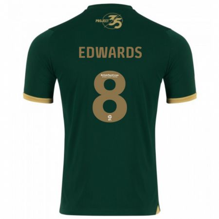 Kandiny Niño Camiseta Joe Edwards #8 Verde 1ª Equipación 2023/24 La Camisa Chile