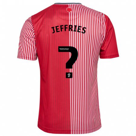 Kandiny Niño Camiseta Josh Jeffries #0 Rojo 1ª Equipación 2023/24 La Camisa Chile