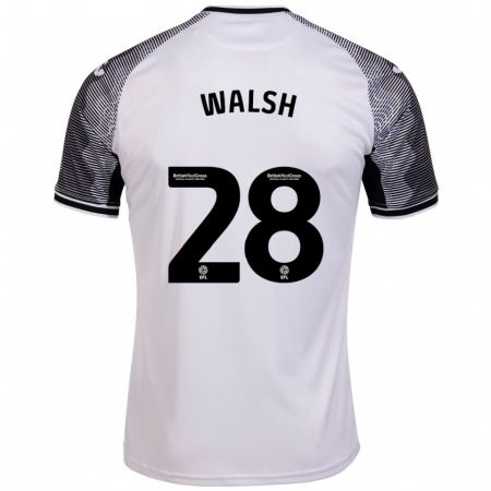 Kandiny Niño Camiseta Liam Walsh #28 Blanco 1ª Equipación 2023/24 La Camisa Chile