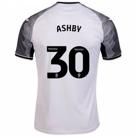 Kandiny Niño Camiseta Harrison Ashby #30 Blanco 1ª Equipación 2023/24 La Camisa Chile