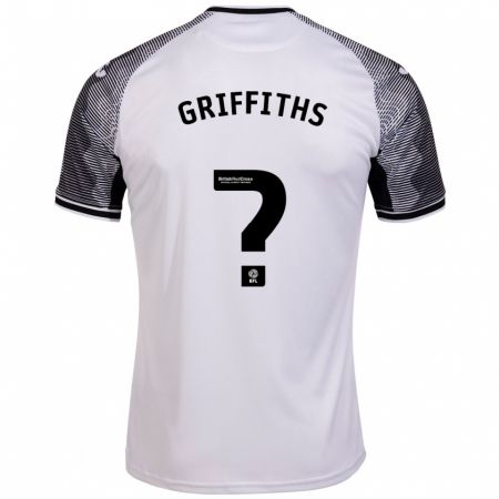 Kandiny Niño Camiseta Ewan Griffiths #0 Blanco 1ª Equipación 2023/24 La Camisa Chile