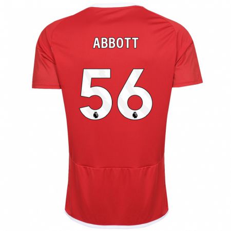 Kandiny Niño Camiseta Zach Abbott #56 Rojo 1ª Equipación 2023/24 La Camisa Chile