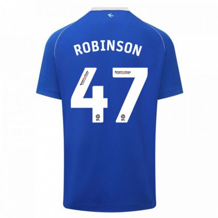 Kandiny Niño Camiseta Callum Robinson #47 Azul 1ª Equipación 2023/24 La Camisa Chile