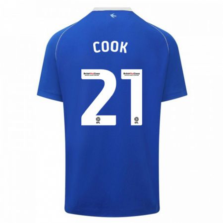 Kandiny Niño Camiseta Mikayla Cook #21 Azul 1ª Equipación 2023/24 La Camisa Chile