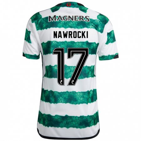 Kandiny Niño Camiseta Maik Nawrocki #17 Verde 1ª Equipación 2023/24 La Camisa Chile