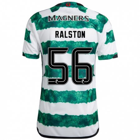 Kandiny Niño Camiseta Anthony Ralston #56 Verde 1ª Equipación 2023/24 La Camisa Chile
