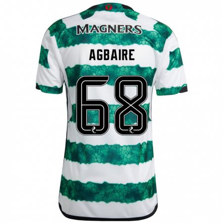 Kandiny Niño Camiseta Lenny Agbaire #68 Verde 1ª Equipación 2023/24 La Camisa Chile