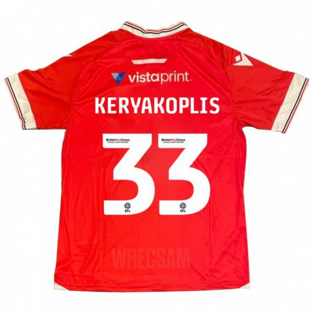 Kandiny Niño Camiseta Hannah Keryakoplis #33 Rojo 1ª Equipación 2023/24 La Camisa Chile