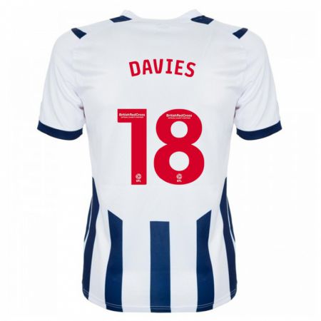 Kandiny Niño Camiseta Jessica Davies #18 Blanco 1ª Equipación 2023/24 La Camisa Chile